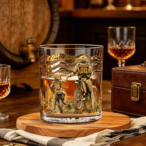 Personalized Gift For Dad – Dirt Bike Round Glass