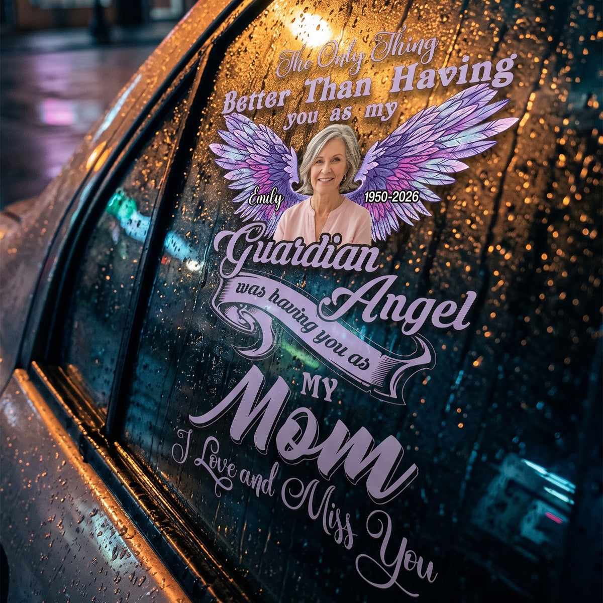 Memorial Gift For Loss Of Loved One – Personalized Decal "I Love And Miss You Mom"