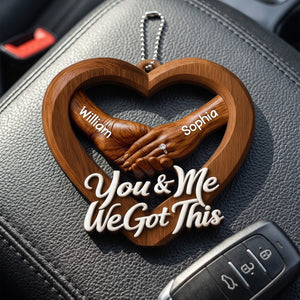 Engagement Gift Hand In Hand Couple – Personalized Acrylic Hanging Ornament
