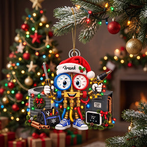 Personalized HVAC Technician Christmas Ornament – Custom Name Gift For Heating & Cooling Pros