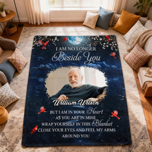 A Hug From Heaven When You Really Miss Me Memorial - Custom Photo Personalized Fleece Blanket