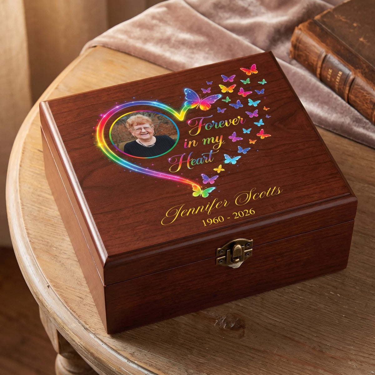 Memorial Gift For Loss Of Loved One – Personalized Decal "Forever In My Heart"