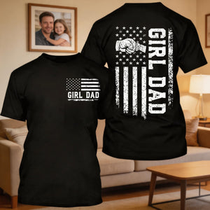 Girl Dad T-shirt Personalized Gift for Father's Day