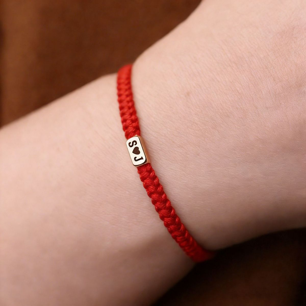 Personalized Initials Engraved Bracelet with Heart Matching Jewelry Gift for Couples
