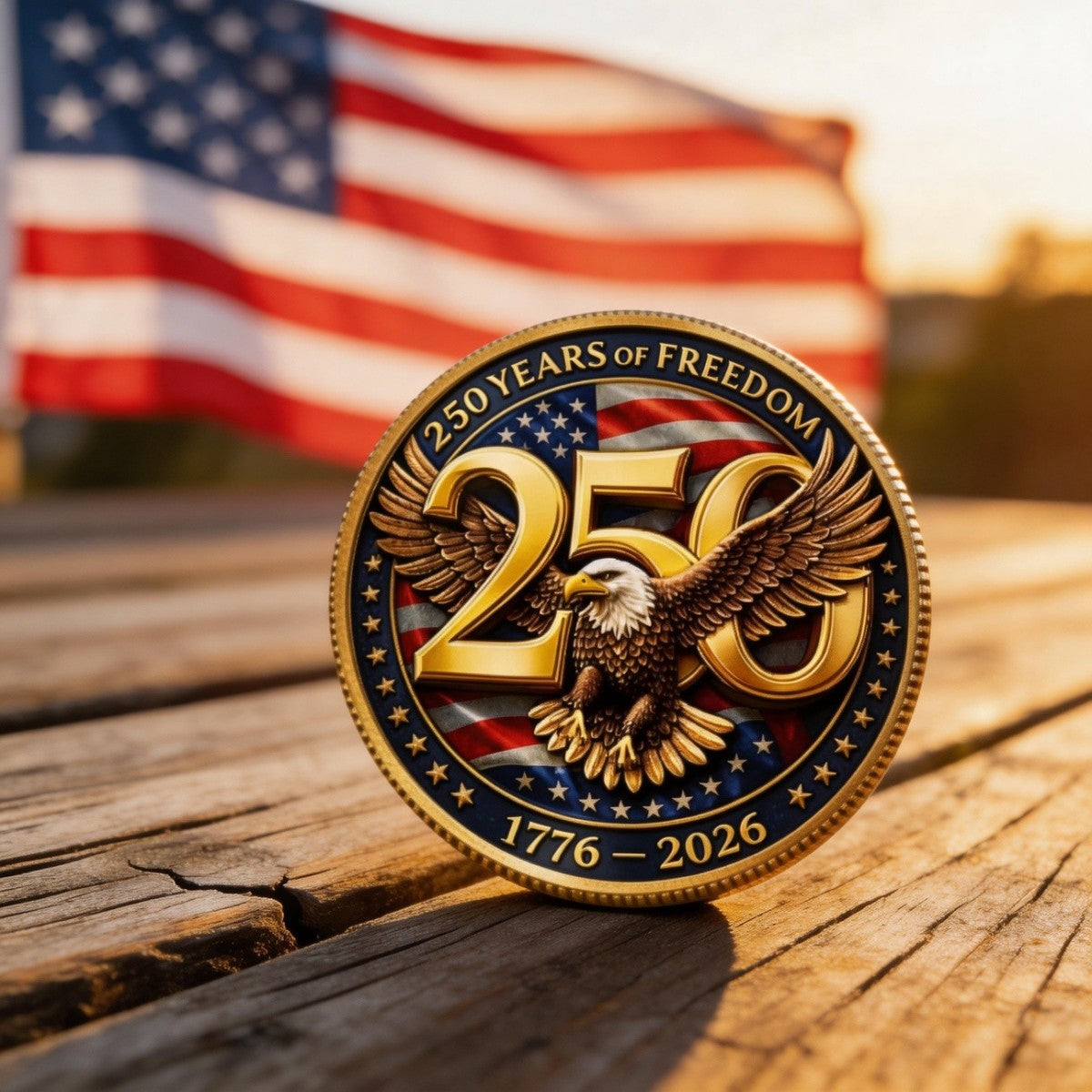 United In Freedom And Pride Commemorative Keepsake Coin - America 250th Anniversary Gifts