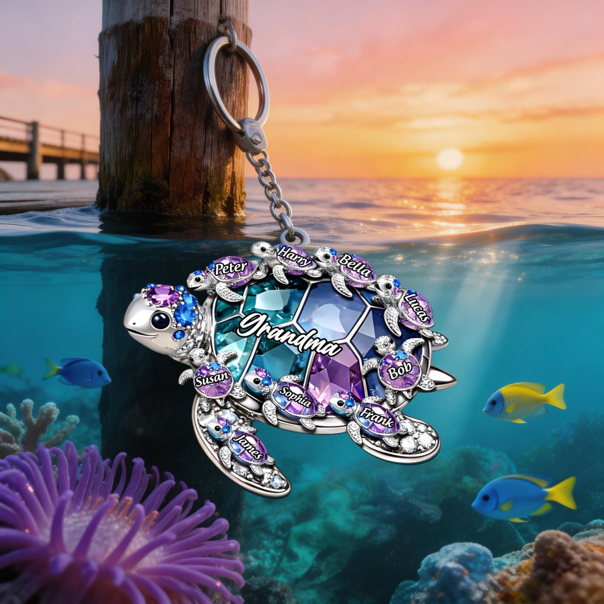 Custom Shaped Acrylic Keychain - Personalized Mother's Day Birthday Gifts For Mom, Grandma