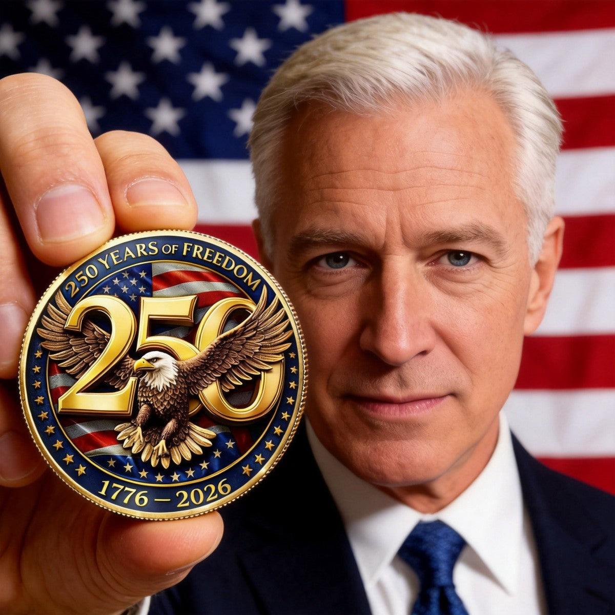 United In Freedom And Pride Commemorative Keepsake Coin - America 250th Anniversary Gifts
