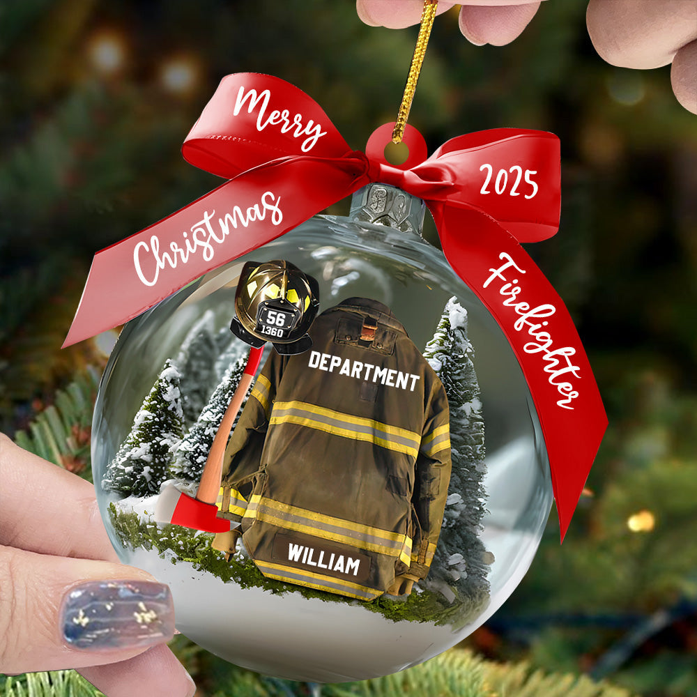 Firefighter Helmet Armor Personalized Ornament Gifts For Fireman