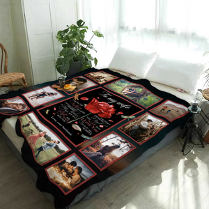 Personalized To My Wife Blanket Custom Photo Gifts for Wife/Couple