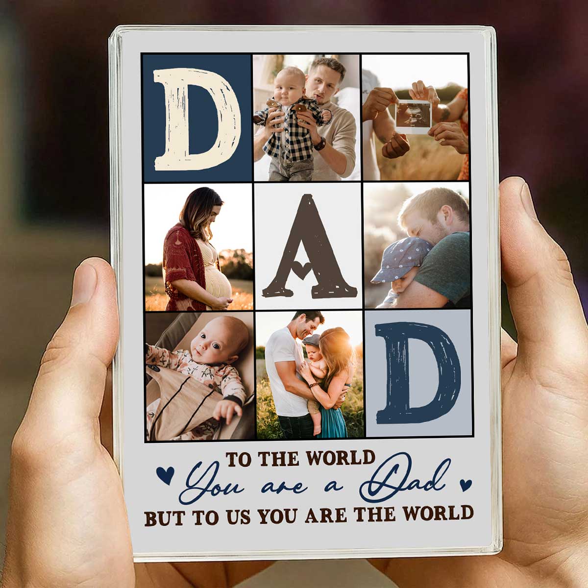 Custom Photo Dad Acrylic Block, Personalized Father’s Day Gift For Dad, Custom Dad Photo Gift, Keepsake for Dad