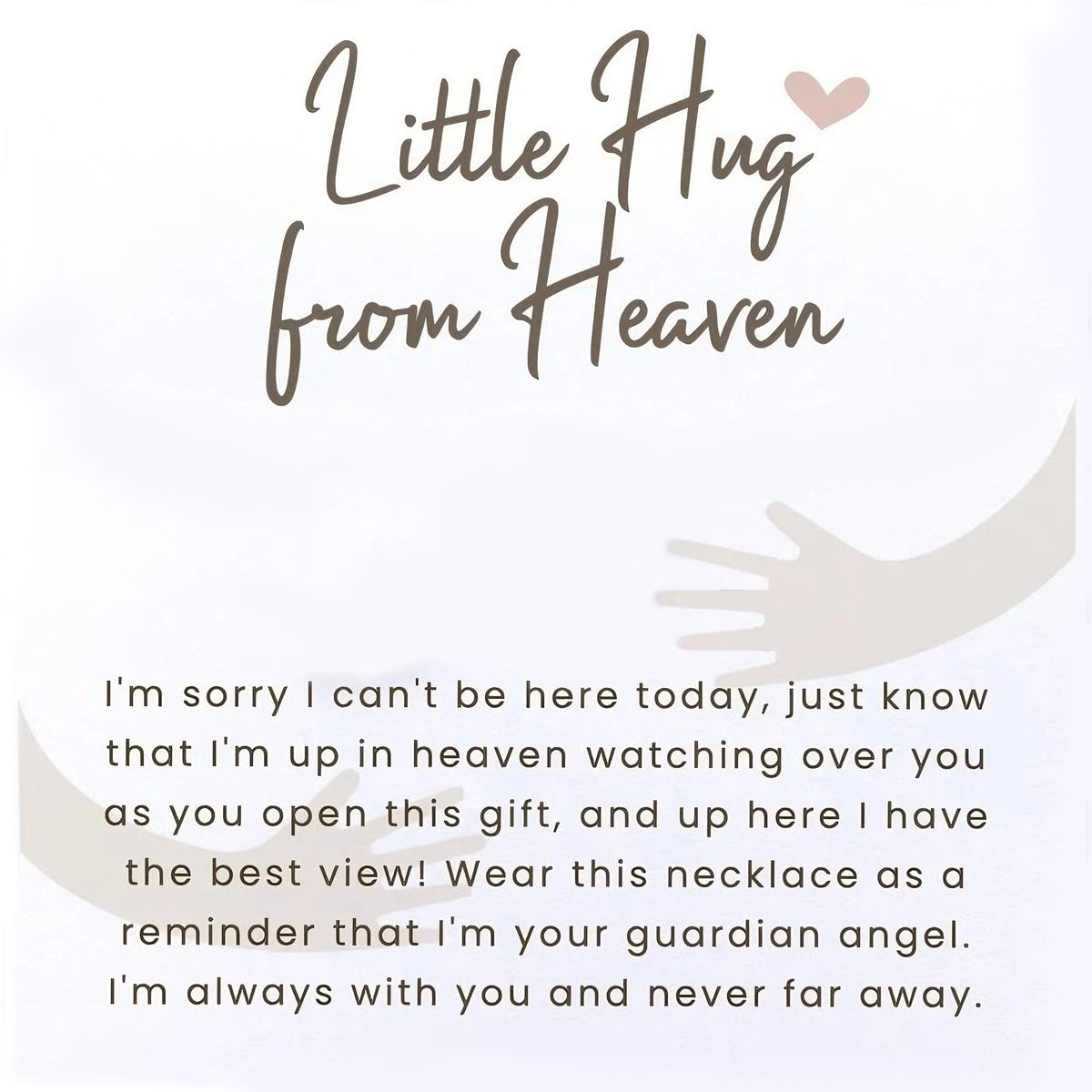 Hug from Heaven Personalized Angel Wings Charm Necklace, Custom Initial Necklace, Sympathy Condolence Gift