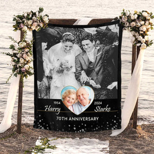 To Grow Old Together Personalized Anniversary Blanket Gifts for Couple