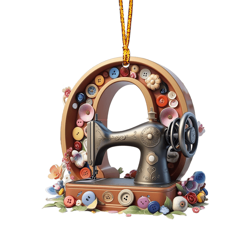 Beautiful Sewing Letter Shaped Ornament