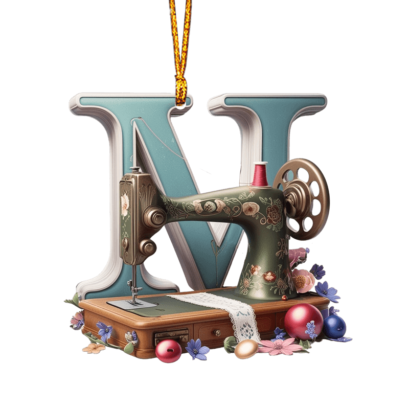 Beautiful Sewing Letter Shaped Ornament