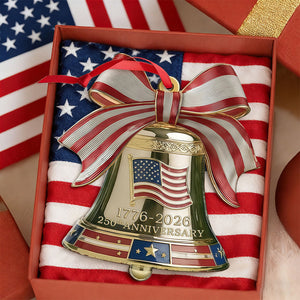 250 years of America Anniversary Liberty Bell Ornament 1776–2026 Patriotic