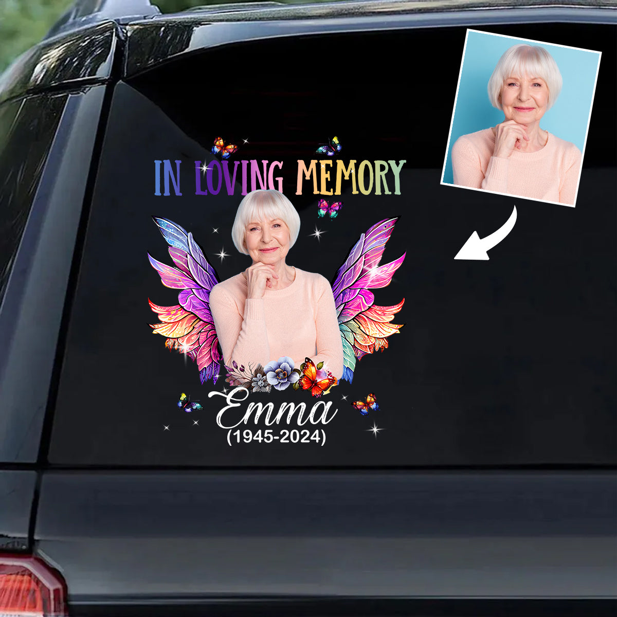 In Loving Memory Personalized Memorial Decal