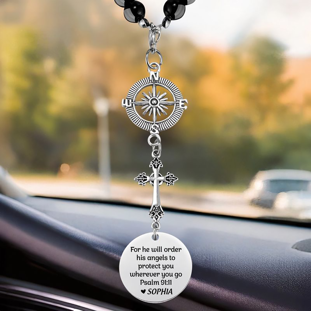 Carry A Piece Of You - Family Personalized Custom Cross Car Charm