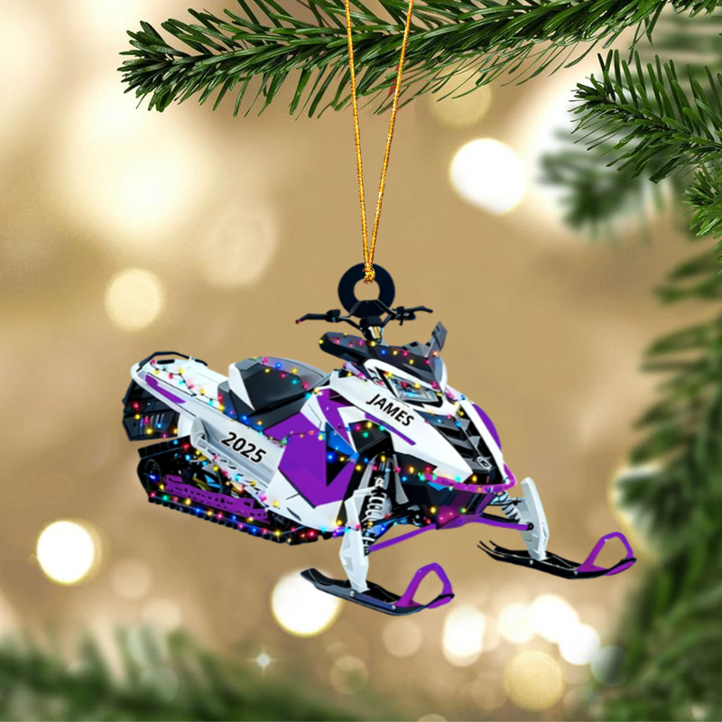Personalized Snowmobile Ornament Gift for Snowmobile Lovers