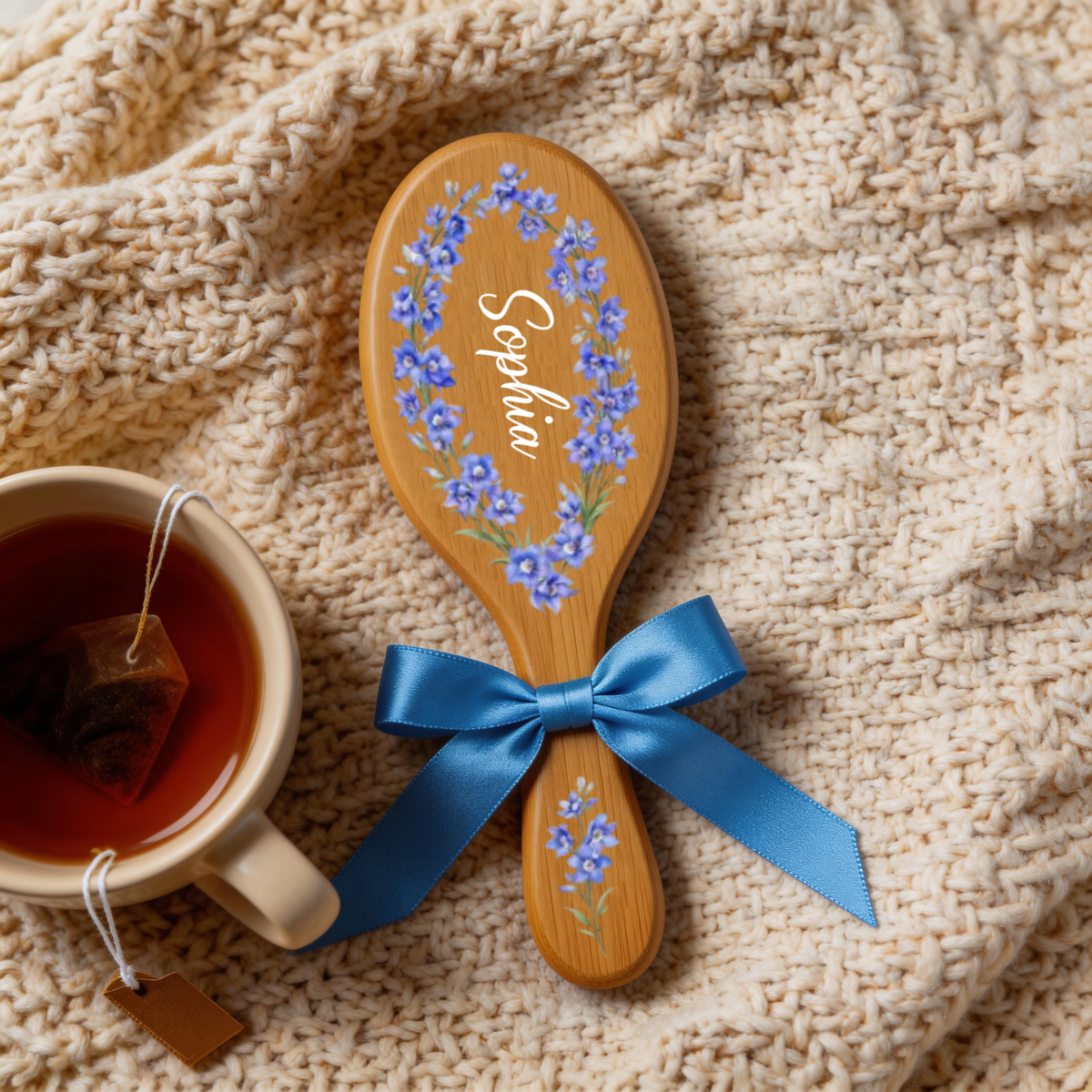 Custom Hair Brush - Personalized Best Friend Birthday Gifts For Women, Besties, Sisters, BFF - Besties Always Stick Together