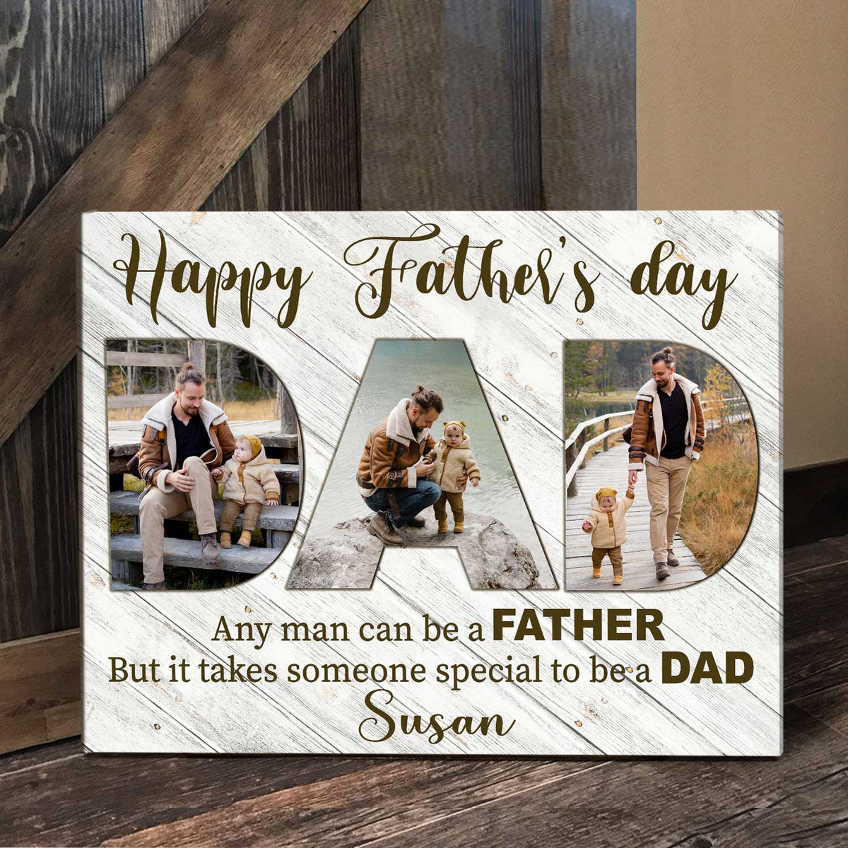 Happy Father’s Day Personalized Canvas Poster,Personalized 2026 Father's Day Gift