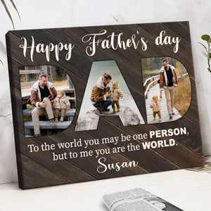 Happy Father’s Day Personalized Canvas Poster,Personalized 2026 Father's Day Gift
