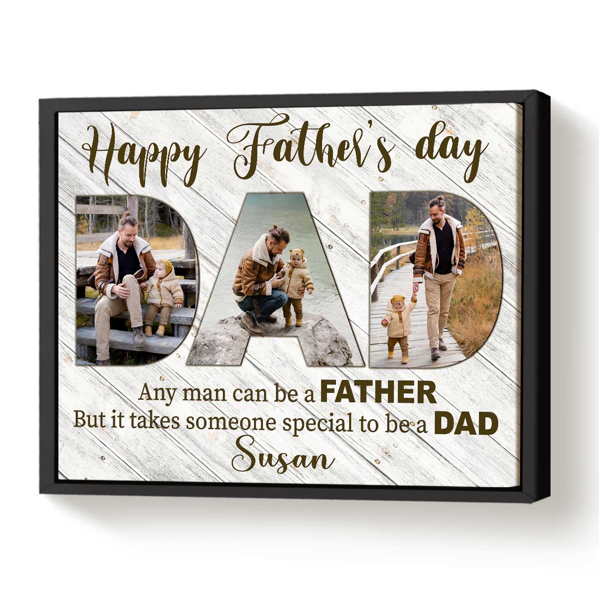 Happy Father’s Day Personalized Canvas Poster,Personalized 2026 Father's Day Gift