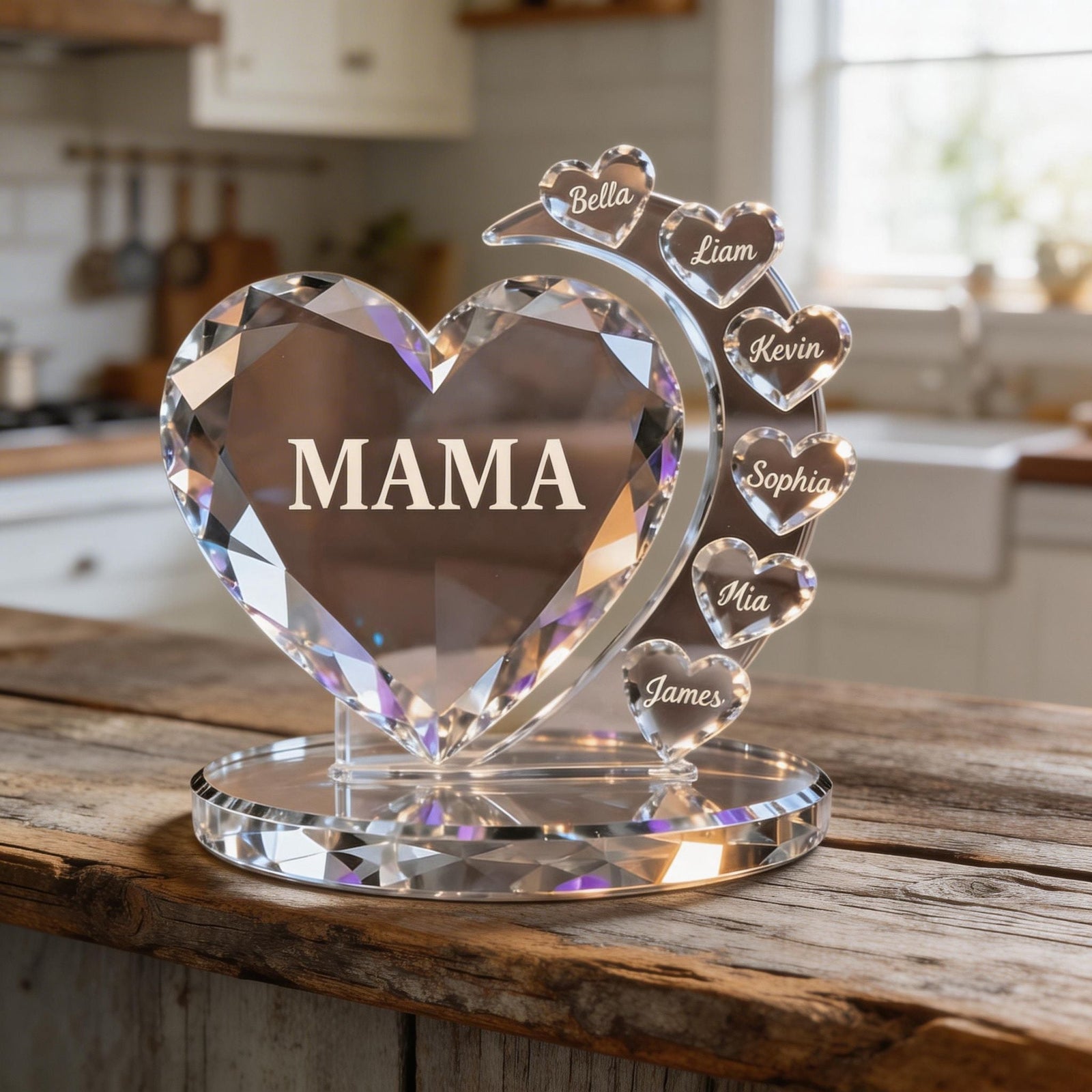 For the Mom Who Deserves It All – Personalized Custom Shaped Acrylic Plaque