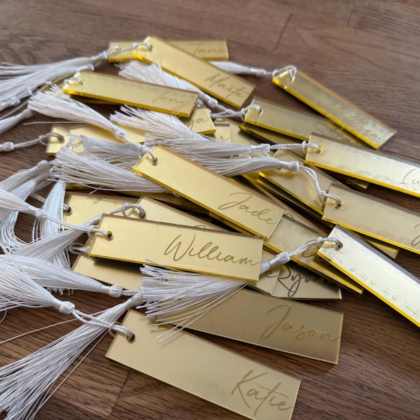 Personalized Decorations Acrylic Bookmark Keyring Wedding Table Decor