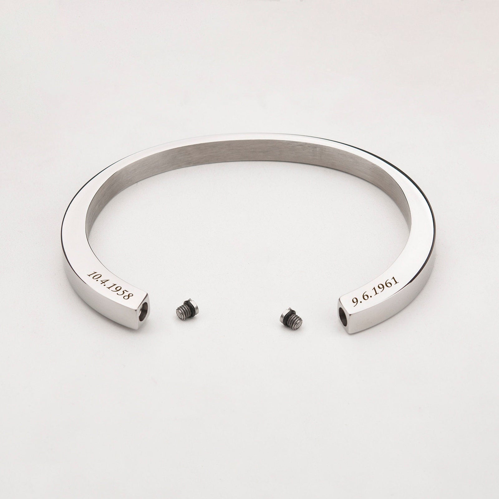 Personalized Double Chamber Memorial Ashes  Bracelet