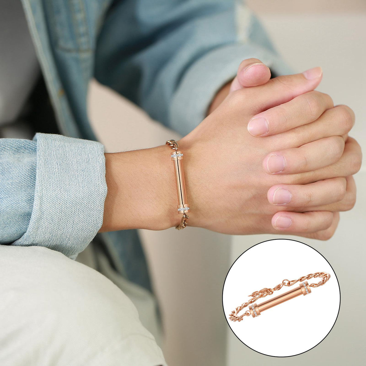 Personalized Cremation Jewelry for Ashes, Urn Bracelet for Ashes