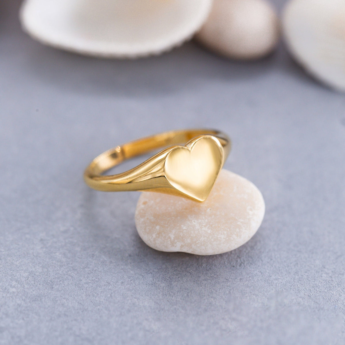 Heart-shaped Personalized Initial Ring