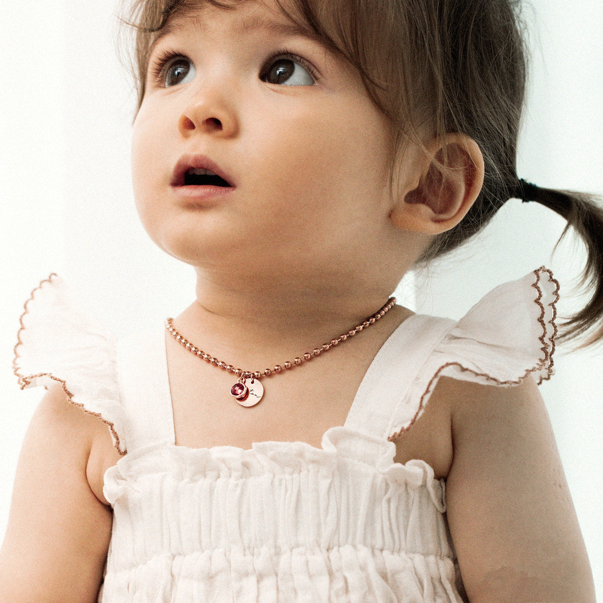 Personalized Baby/Kids Birthstone Necklace
