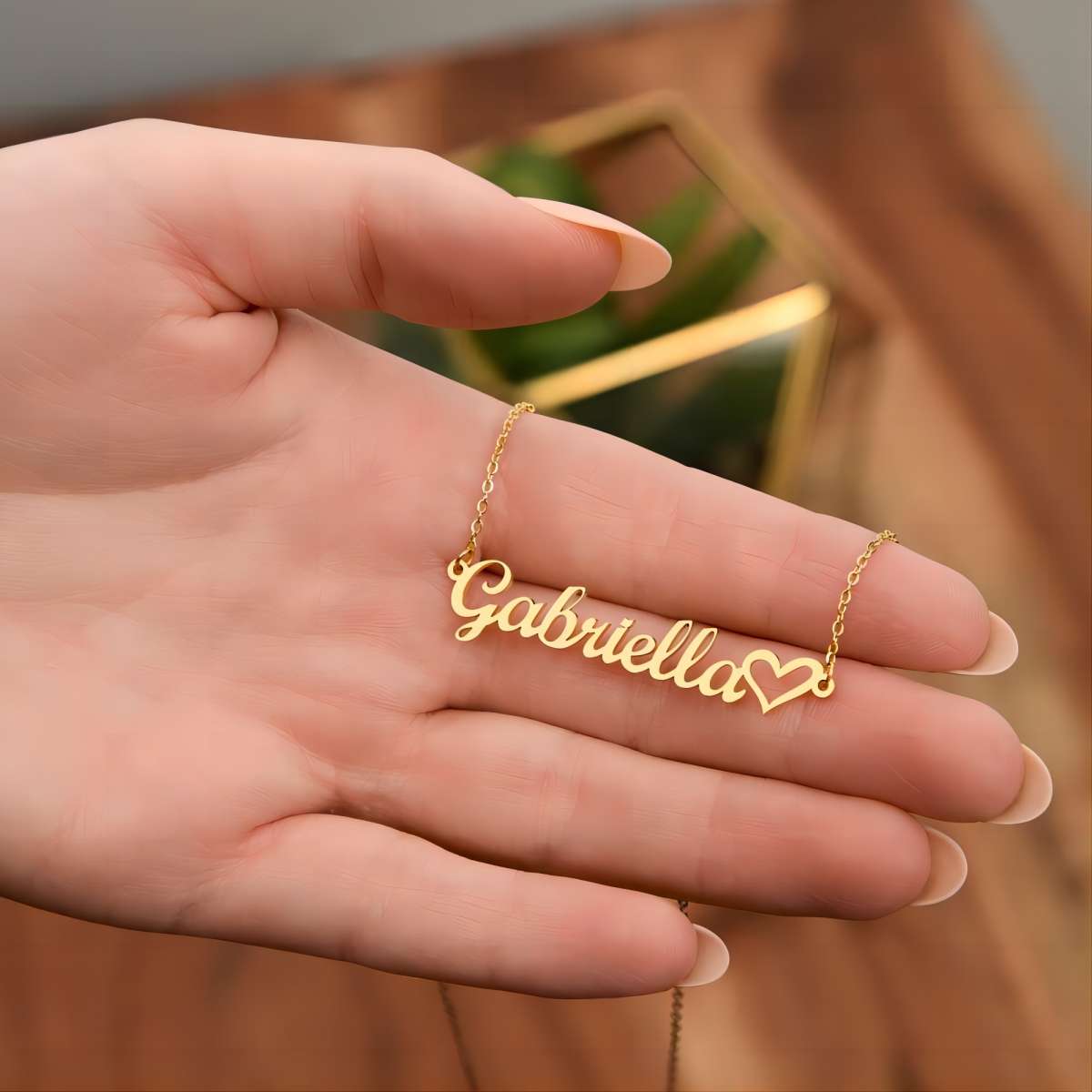 Personalized Name Necklace With Message Card