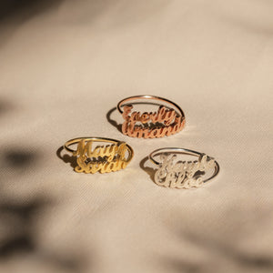 Personalized Double Name Ring Gift For Mom, Best Friend Gift