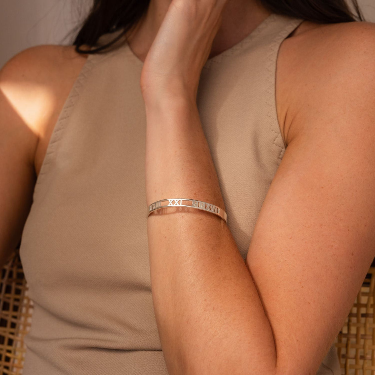 Custom Cuff Bracelet Personalized Bracelet: Coordinates, Dates, Roman Numerals,Anniversary Gift for Her,Him