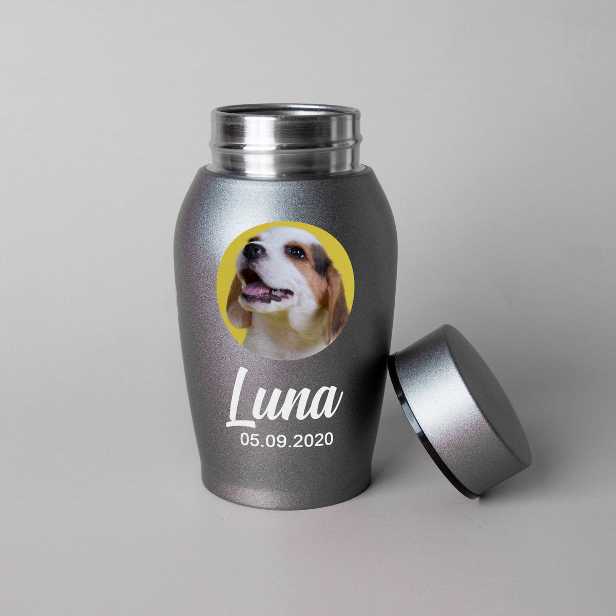 Custom Pet Photo Urn for dogs ashes, Personalized Dog Memorial Cremation Urn, Pet Memorial Gift