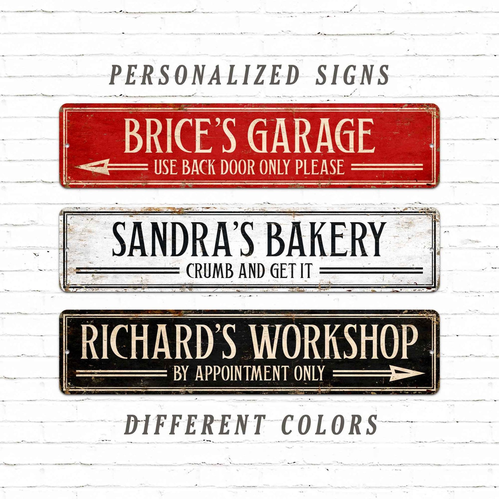 Custom Text Sign, Personalized Metal Sign