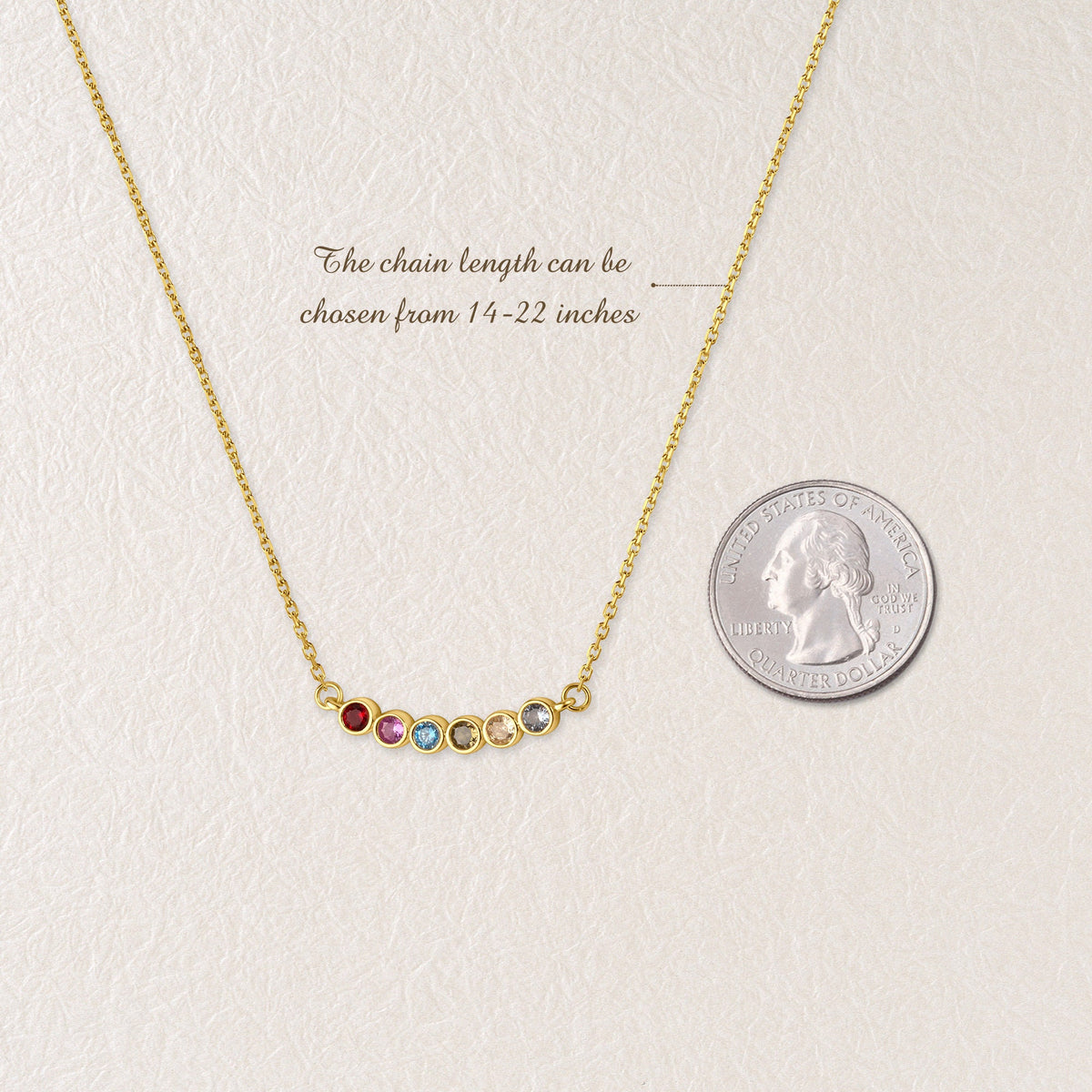 Personalized Family 1-8 Birthstone Necklace