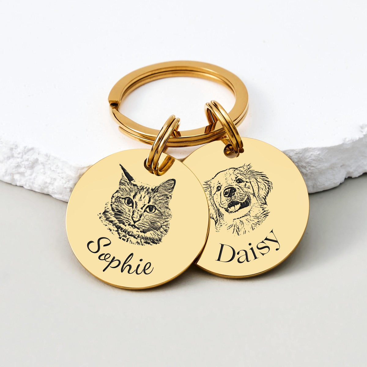 Personalized Keychain With Photo Engraving Photo Pendant