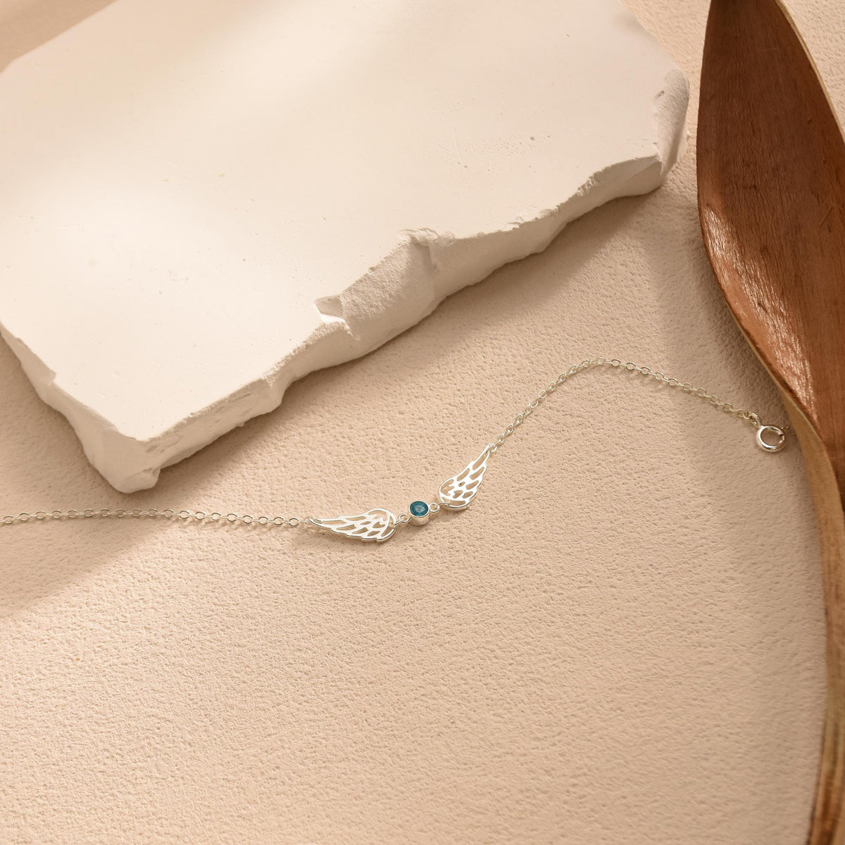 Personalized Guardian Angel Birthstone Bracelet