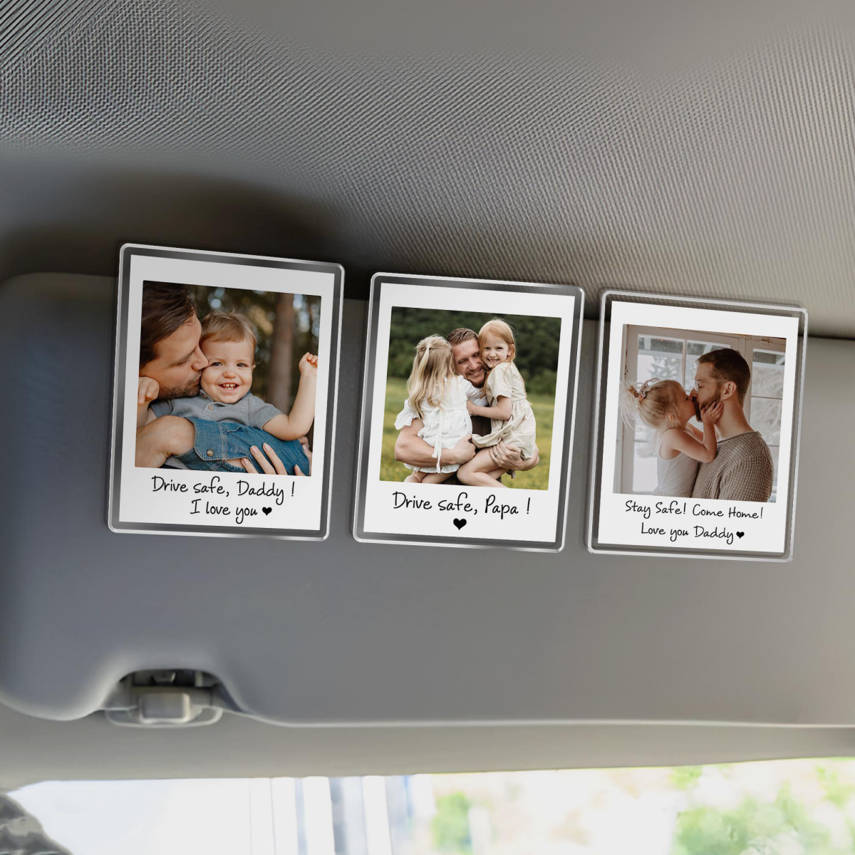 Personalized Dad Gifts Custom Photo Car Visor Clip
