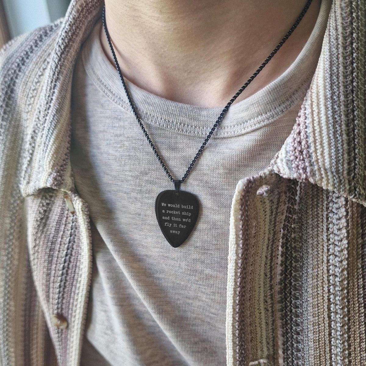 Personalized Guitar Pick Necklace