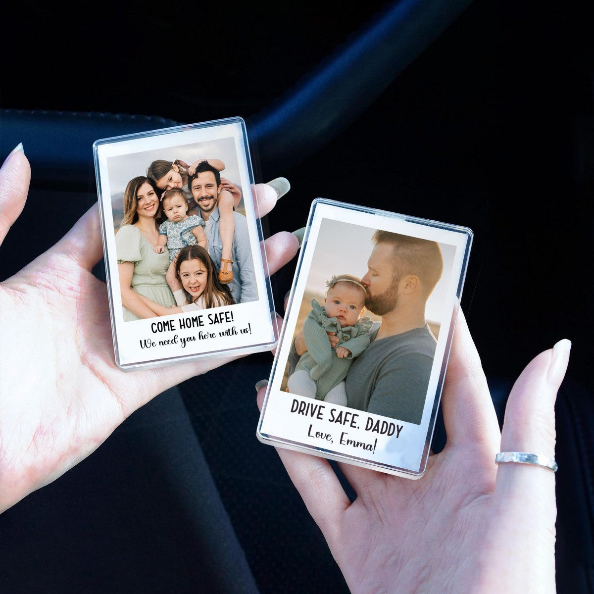 Personalized Dad Gifts Custom Photo Car Visor Clip