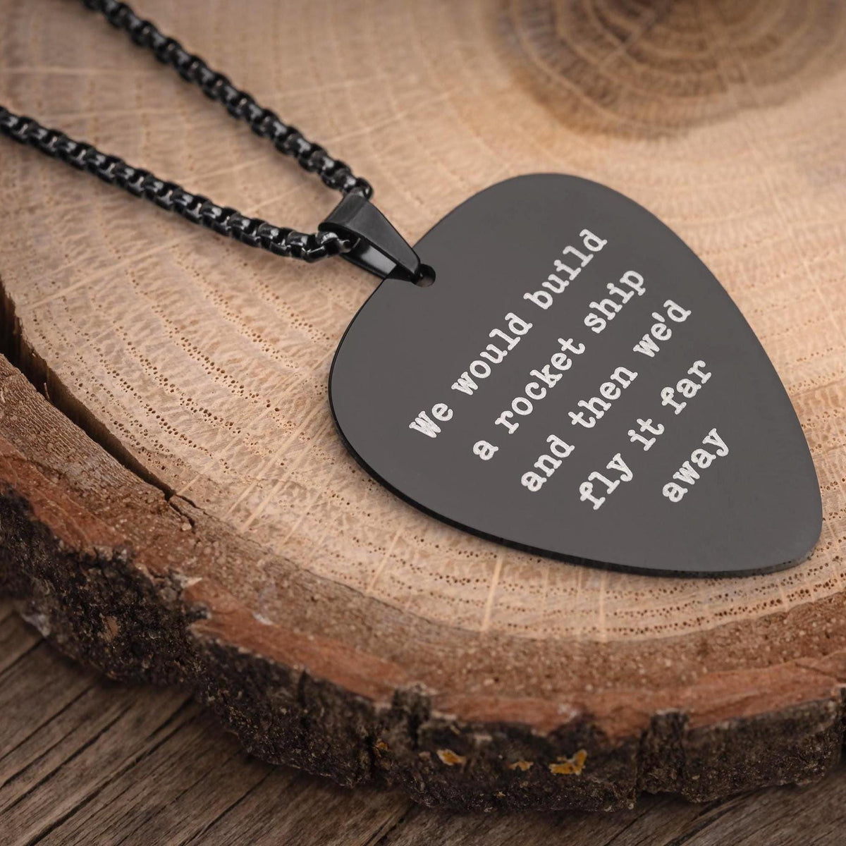 Personalized Guitar Pick Necklace