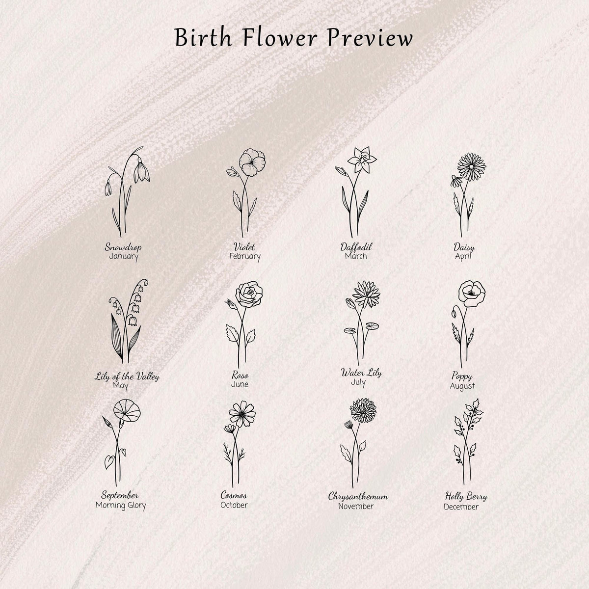 Personalized Birthflower Necklace