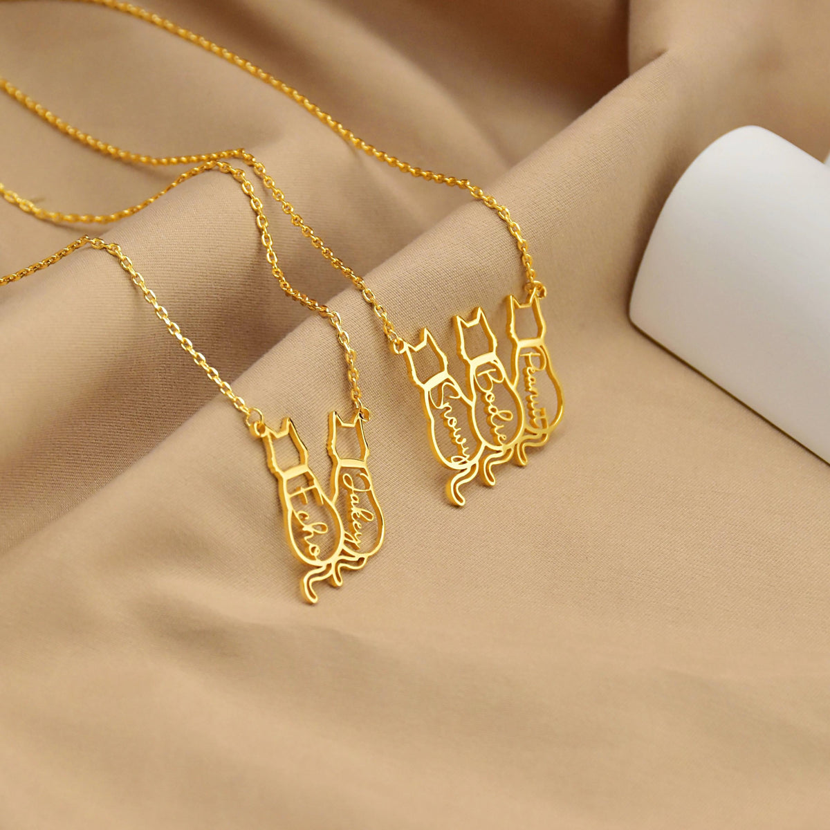 Personalized Cat Name Necklace Gifts For Cat Lovers