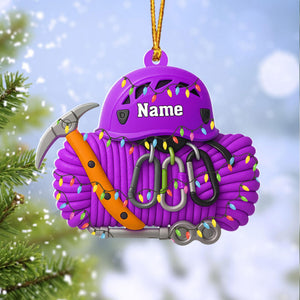 Personalized Rock Climbing Ornament Gift For Climber, Adventure Lover Keepsake, Indoor Climb Decor