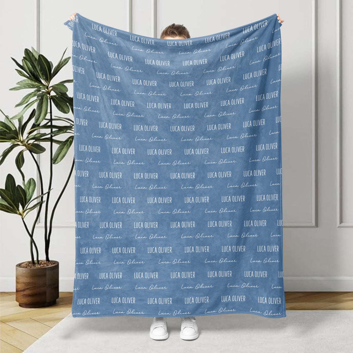 Custom Baby Blanket with Name, Personalized Name Blanket, Newborn Hospital Blanket, Custom Baby Gift, Baby Name Swaddle