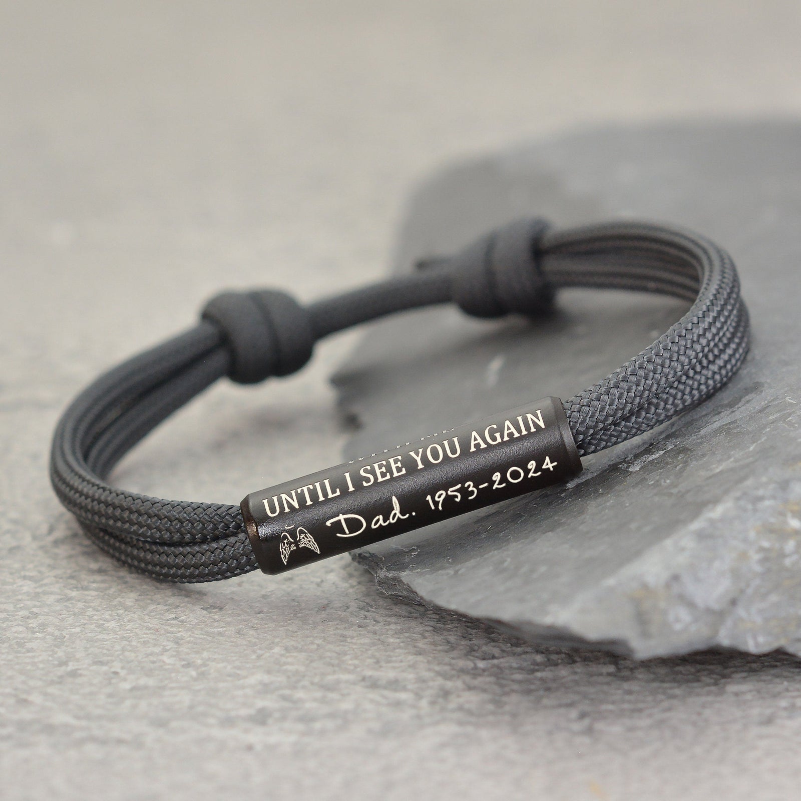 Custom In Loving Memory Bracelet "I Will Carry You With Me" Personalized Engraved Memorial Bracelet