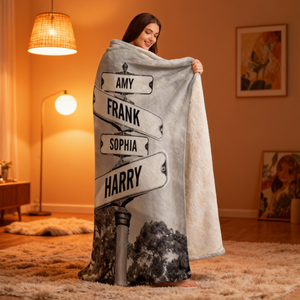 Where Love Never Ends - Family Personalized Custom Vertical Blanket- Gift For Family Members